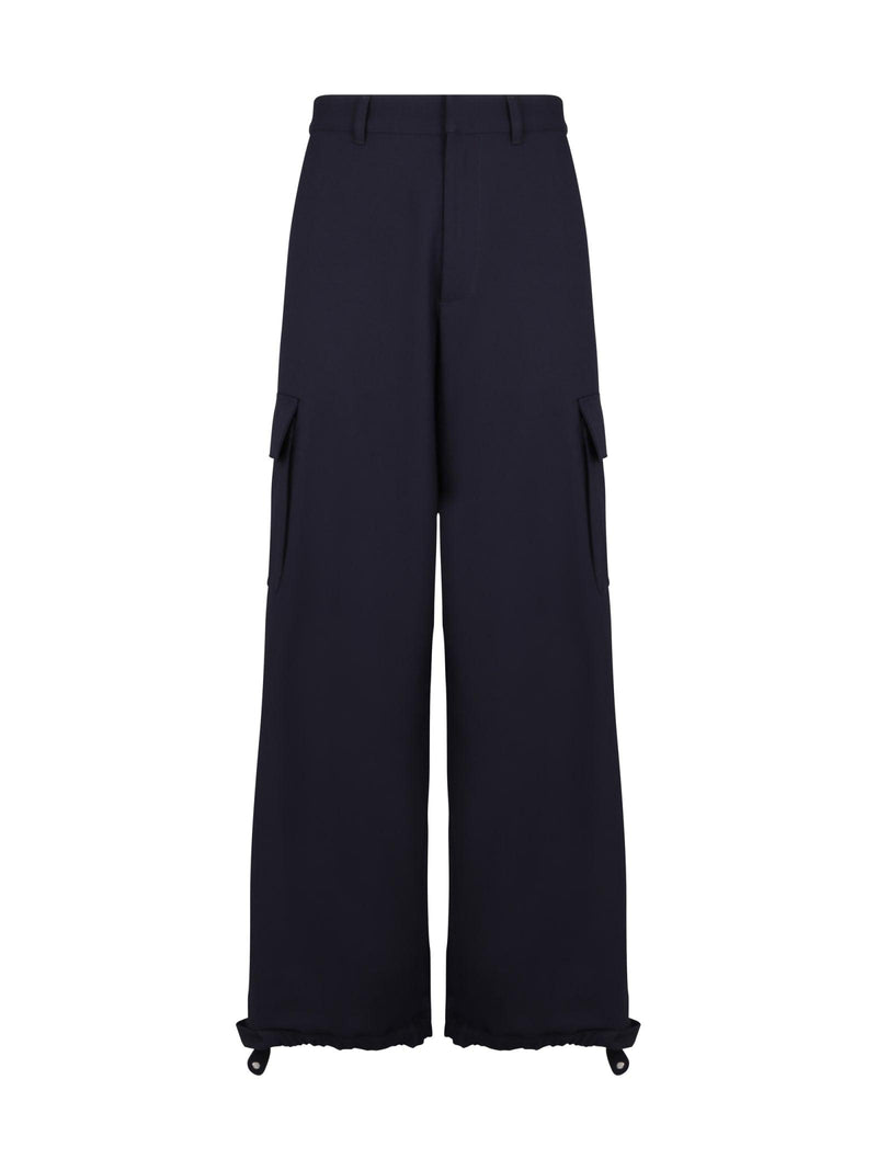 Off-White Embroidered Drill Cargo Trousers - Men - Piano Luigi