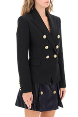 Balmain Grain De Poudre Double-breasted Jacket - Women - Piano Luigi