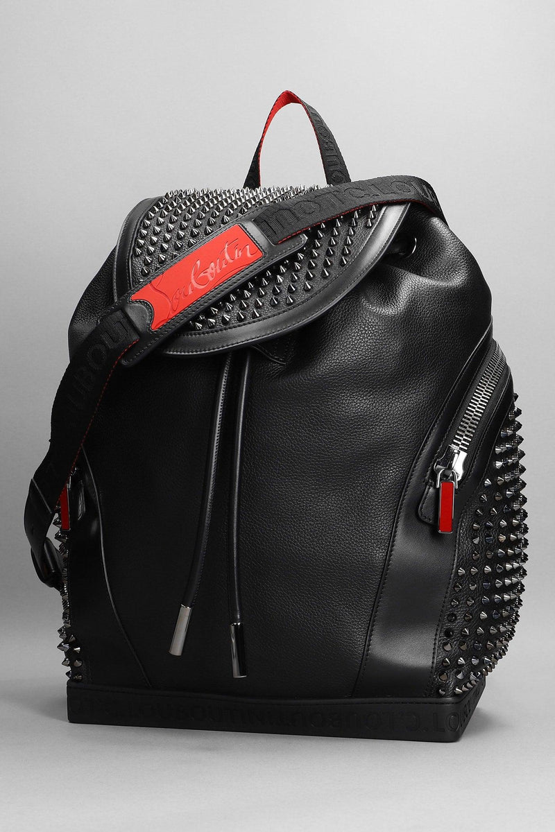 Christian Louboutin Backpack In Black Leather - Men - Piano Luigi