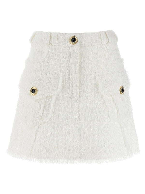 Balmain Tweed Mini Skirt - Women - Piano Luigi