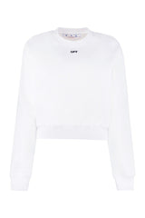 Off-White Logo Detail Cotton Sweatshirt - Women - Piano Luigi