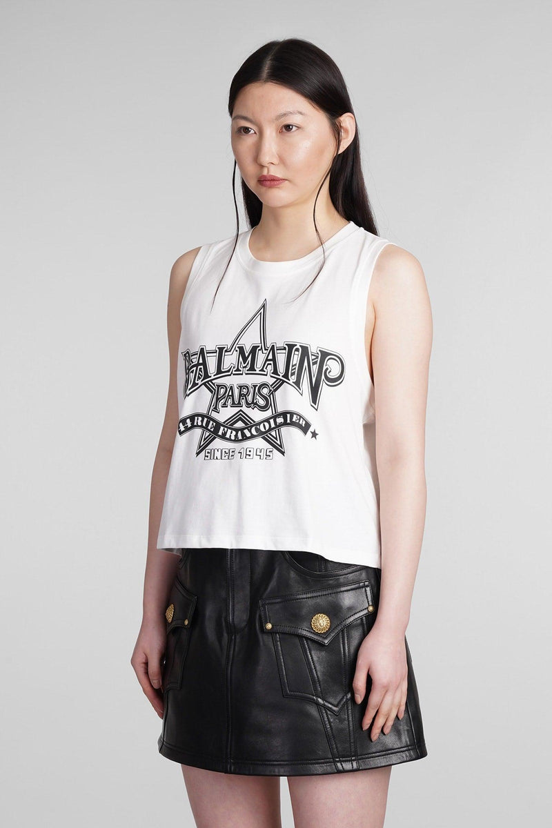 Balmain T-shirt In White Cotton - Women - Piano Luigi