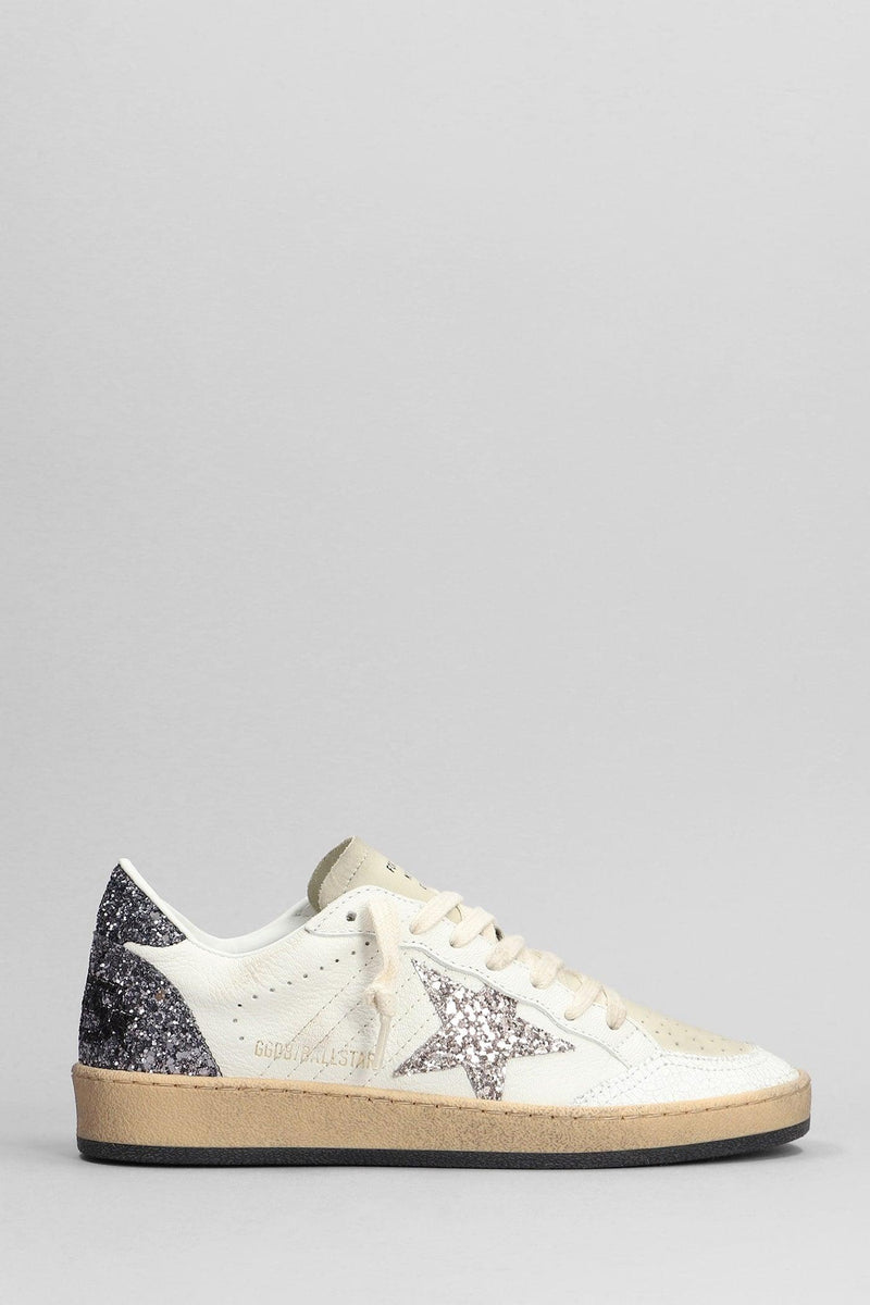 Golden Goose Ball Star Sneakers In White Leather - Women - Piano Luigi