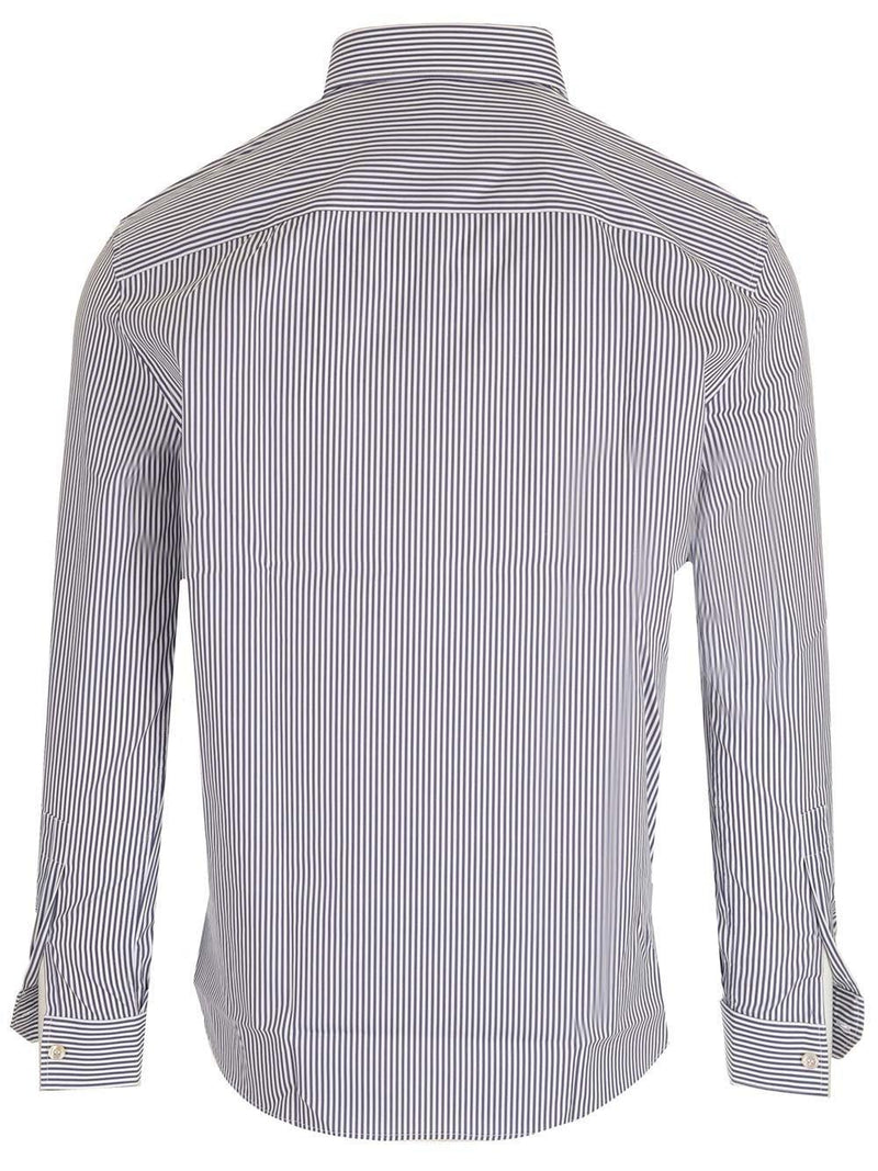 Saint Laurent Monogram Striped Shirt - Men - Piano Luigi