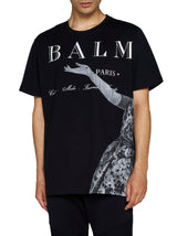 Balmain Black Cotton T-shirt - Men - Piano Luigi