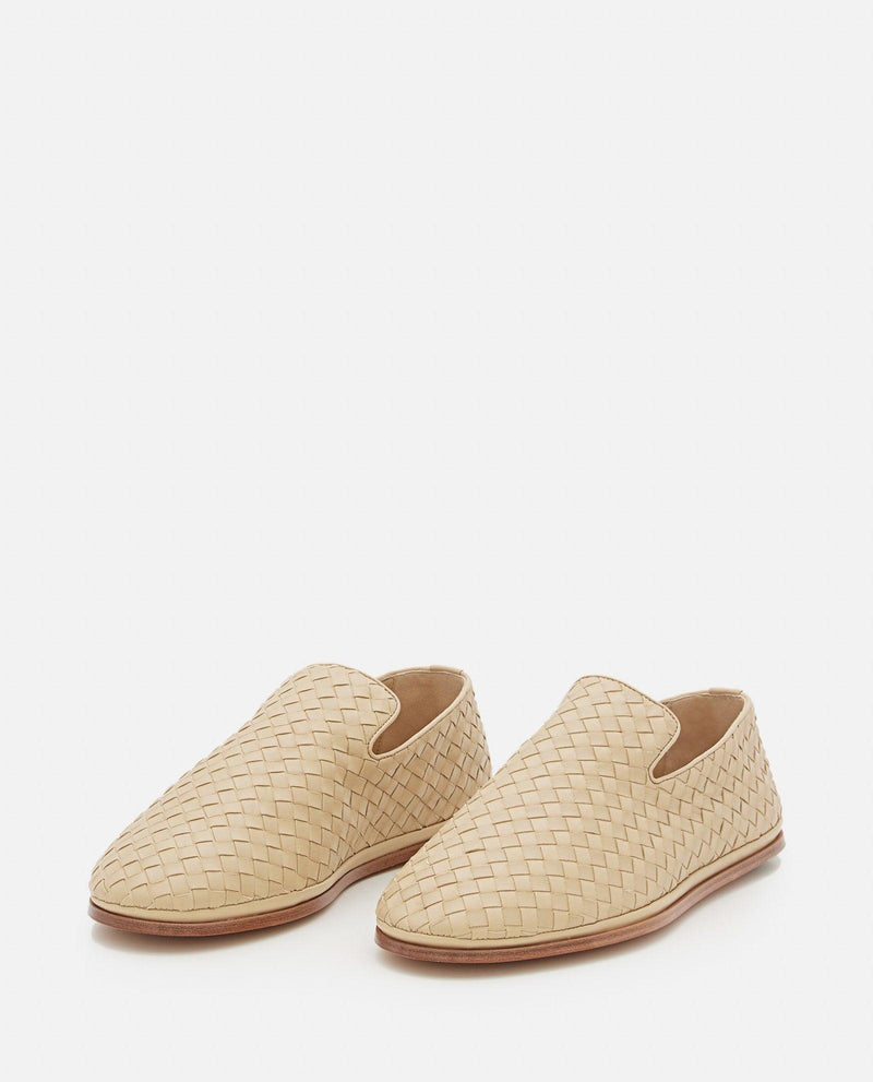 Bottega Veneta Beige Nappa Leather Slip Ons - Men - Piano Luigi