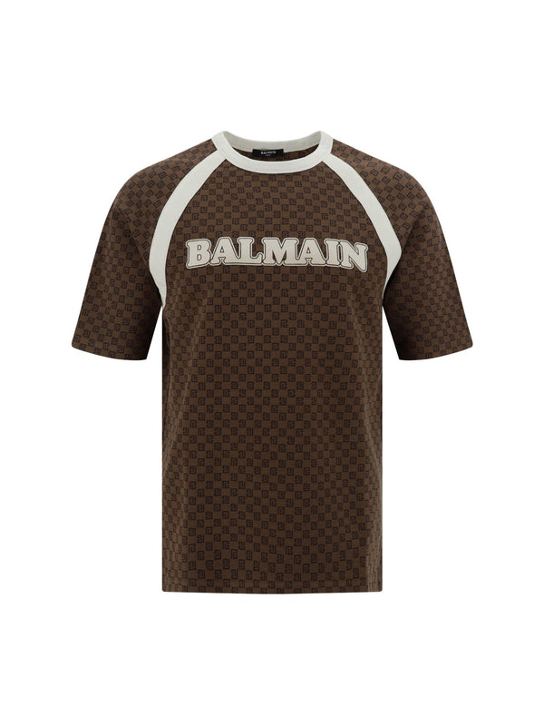 Balmain Retro Mini Monogram Jacquard T-shirt - Men - Piano Luigi