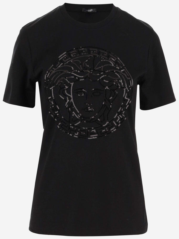 Versace Cotton T-shirt With Logo - Women - Piano Luigi