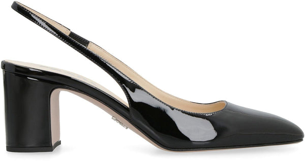 Prada Patent Leather Slingback Pumps - Women - Piano Luigi