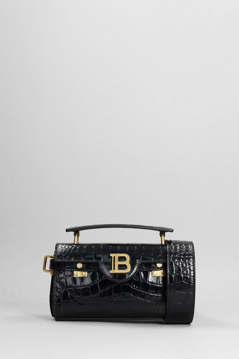 Balmain B Buzz 19 Shoulder Bag In Black Leather - Women - Piano Luigi