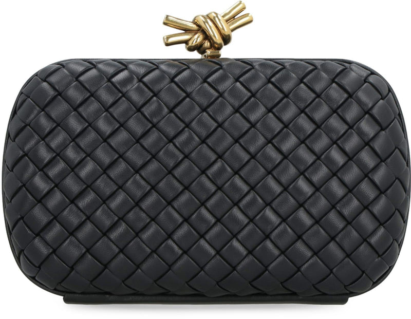 Bottega Veneta Knot Leather Clutch - Women - Piano Luigi