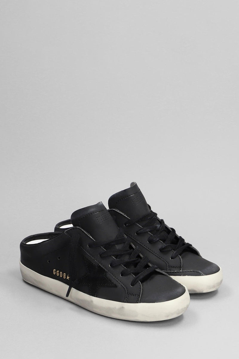 Golden Goose Superstar Sneakers In Black Leather - Women - Piano Luigi