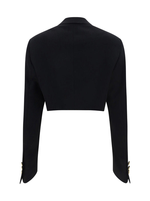 Palm Angels Black boyfriend Cropped Jacket - Women - Piano Luigi