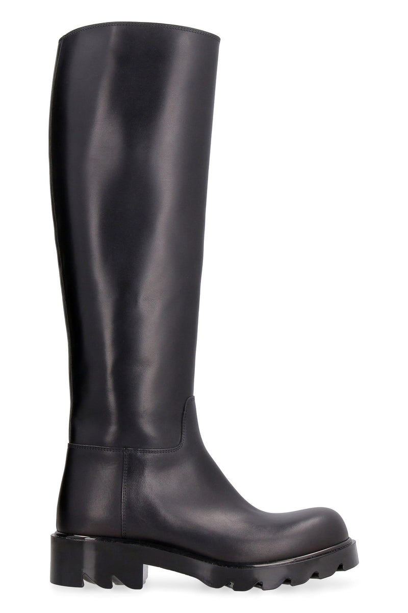 Bottega Veneta Strut Leather Boots - Women - Piano Luigi