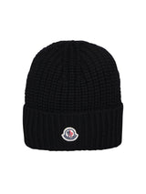 Moncler Black Wool Beanie - Women - Piano Luigi