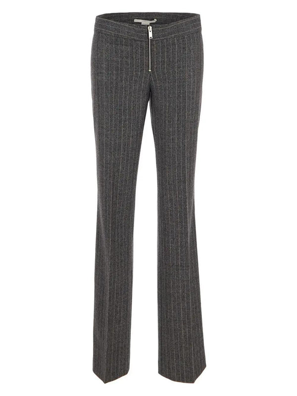 Stella McCartney Zip Detailed Slim Trousers - Women - Piano Luigi