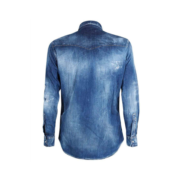 Dsquared2 Logo Denim Shirt - Men - Piano Luigi