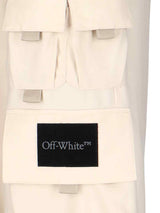 Off-White Ivory Cargo Pants With Applications - Women - Piano Luigi