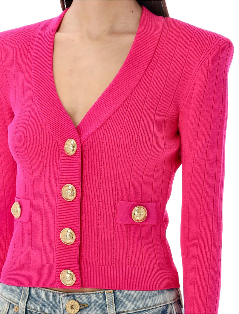 Balmain Gold Buttons Knit Cardigan - Women - Piano Luigi