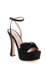 Miu Miu Satin Plateau Sandals - Women - Piano Luigi