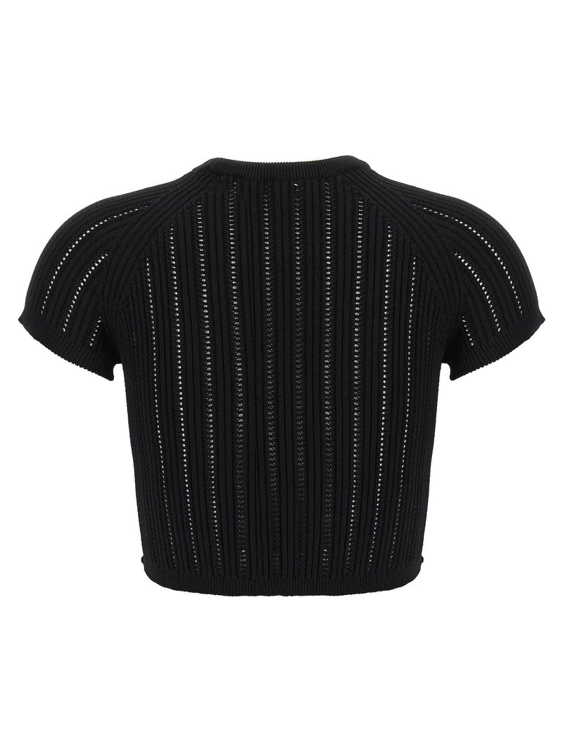 Balmain Logo Buttons Cropped Top - Women - Piano Luigi