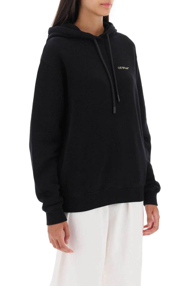 Off-White Hoodie With Back Embroidery - Women - Piano Luigi