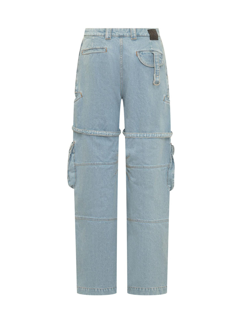 Off-White Bleached Cargo Jeans - Women - Piano Luigi