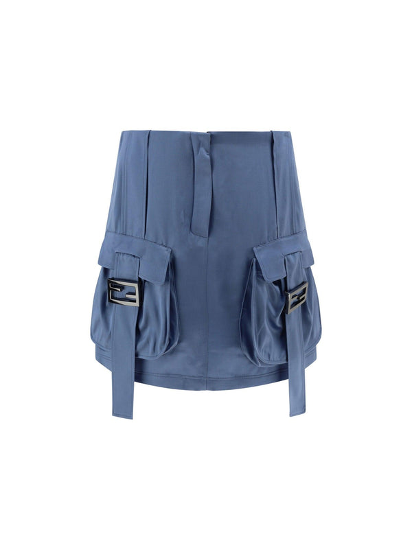 Fendi Satin Miniskirt - Women - Piano Luigi