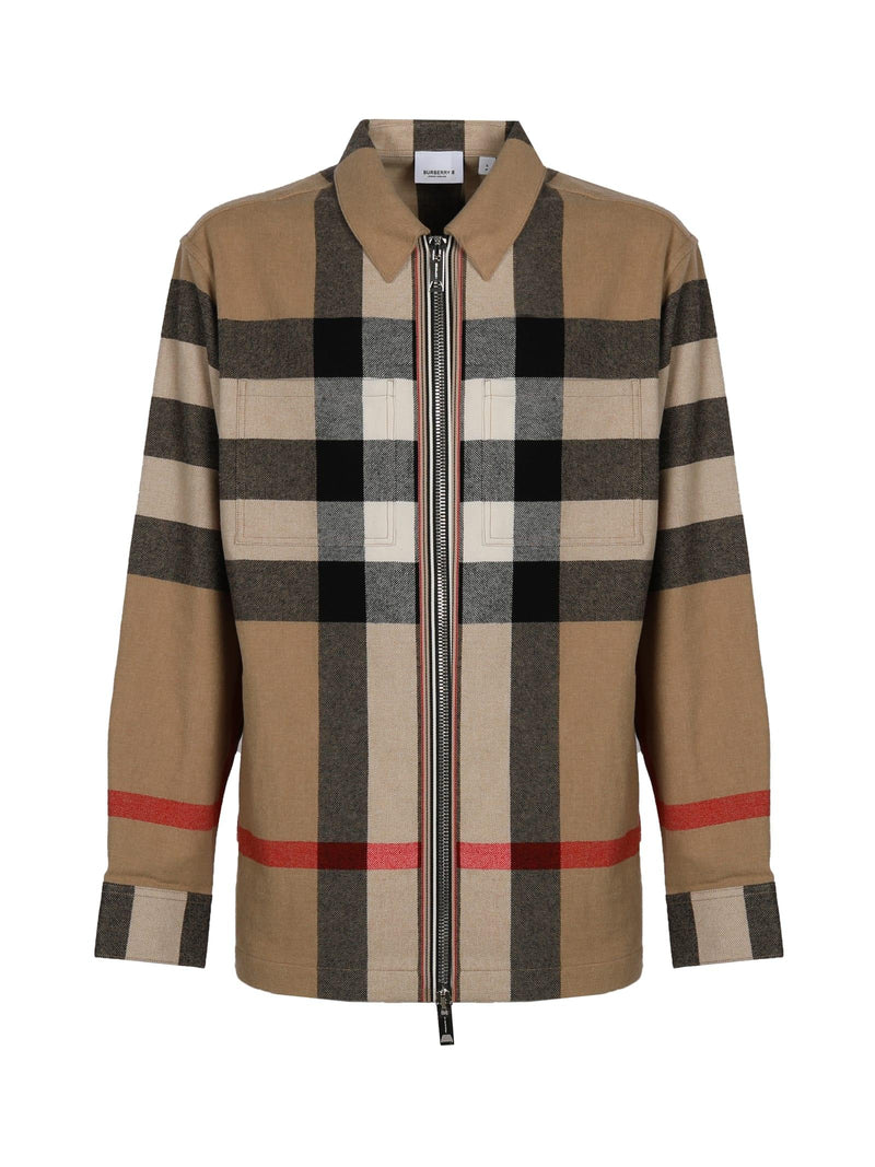 Burberry Oversized Shirt In Wool And Cotton With Exaggerated Check Pattern - Men - Piano Luigi