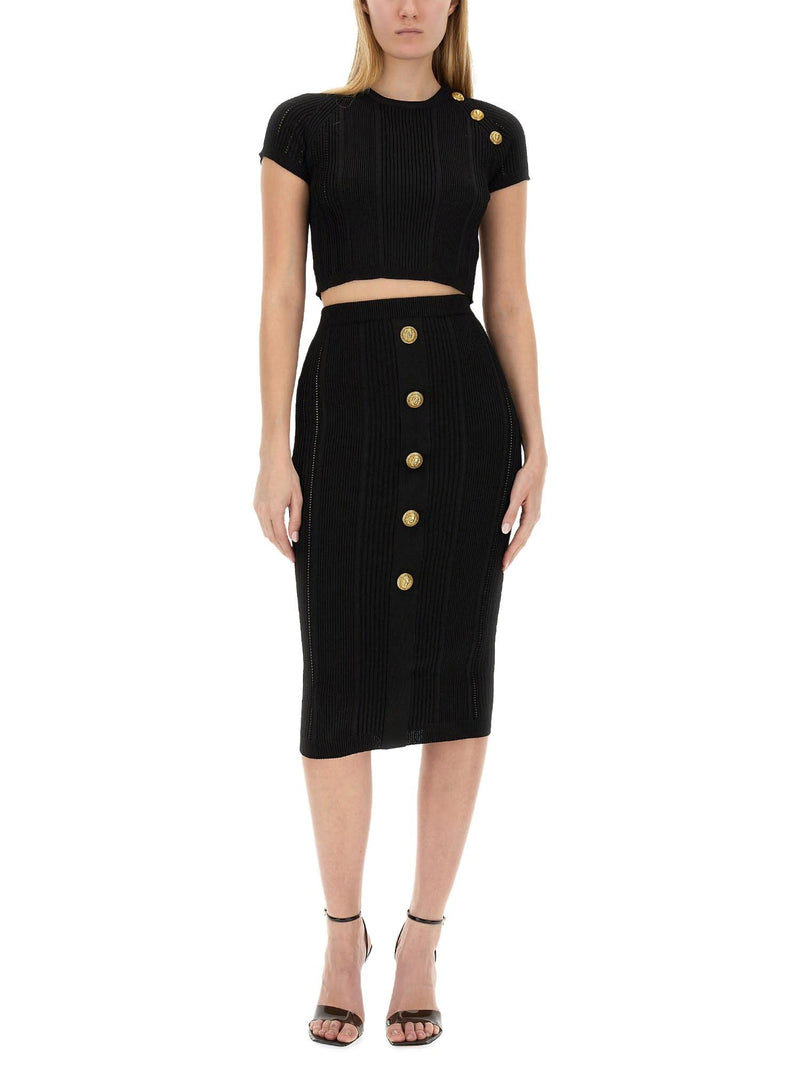 Balmain Knit Skirt - Women - Piano Luigi