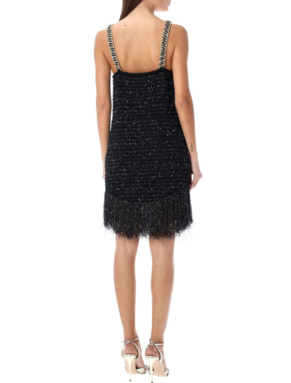 Balmain Fringed Lurex Tweed Dress - Women - Piano Luigi