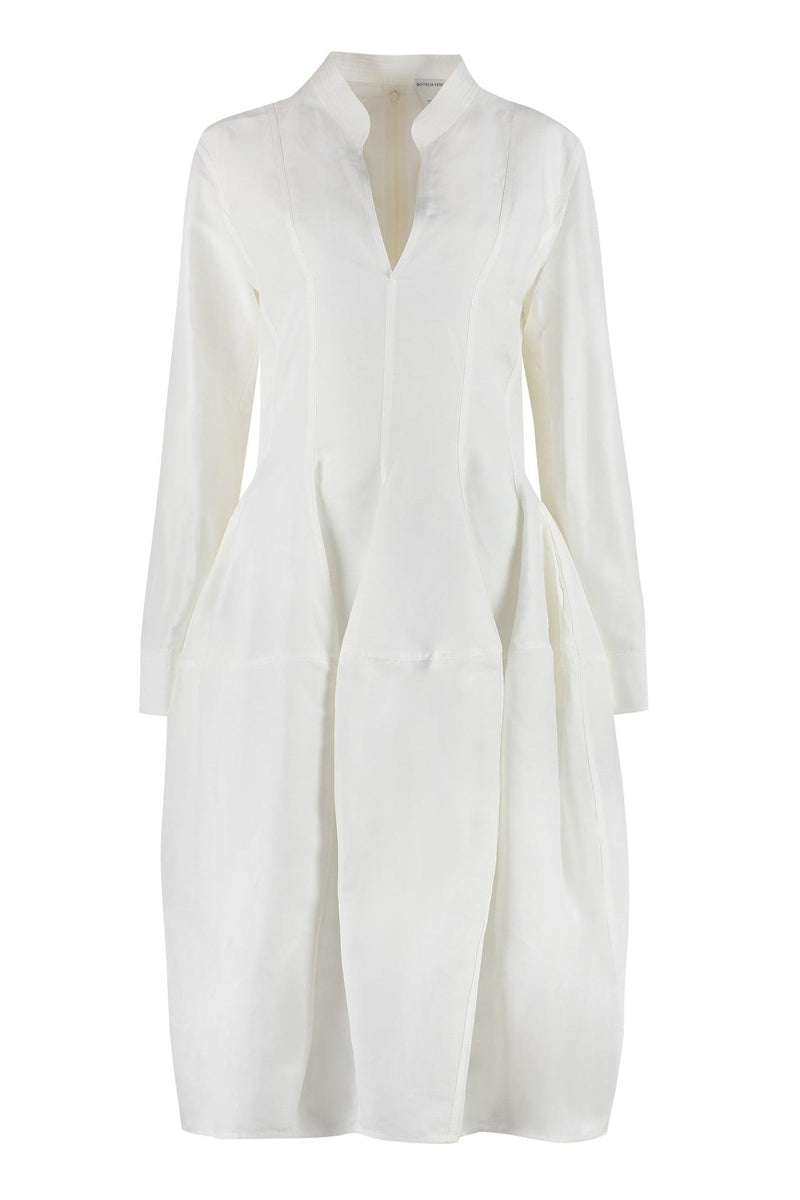 Bottega Veneta Linen And Viscose Blend Dress - Women - Piano Luigi