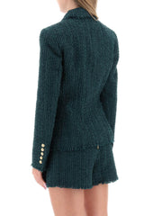 Balmain 6 Buttons Jacket In Green Tweed - Women - Piano Luigi