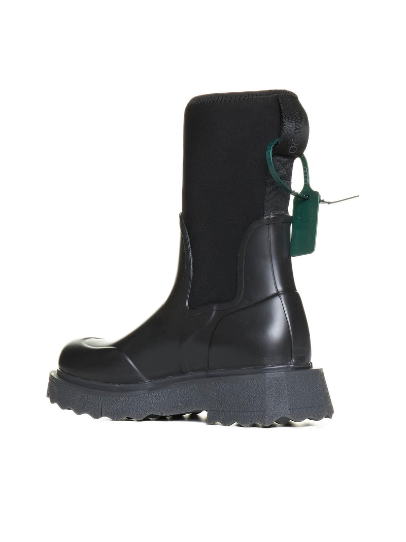 Off-White Sponge Wedge Ankle Boots - Women - Piano Luigi