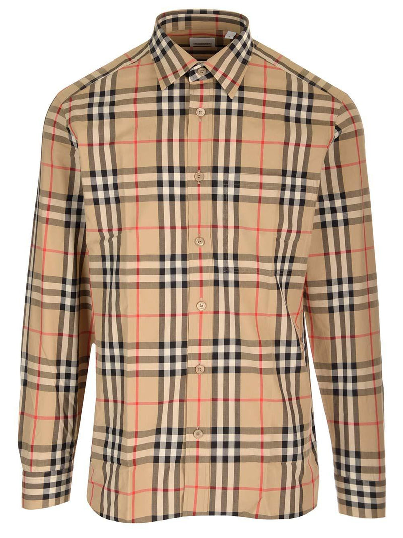 Burberry Cotton Shirt With Check Pattern - Men - Piano Luigi