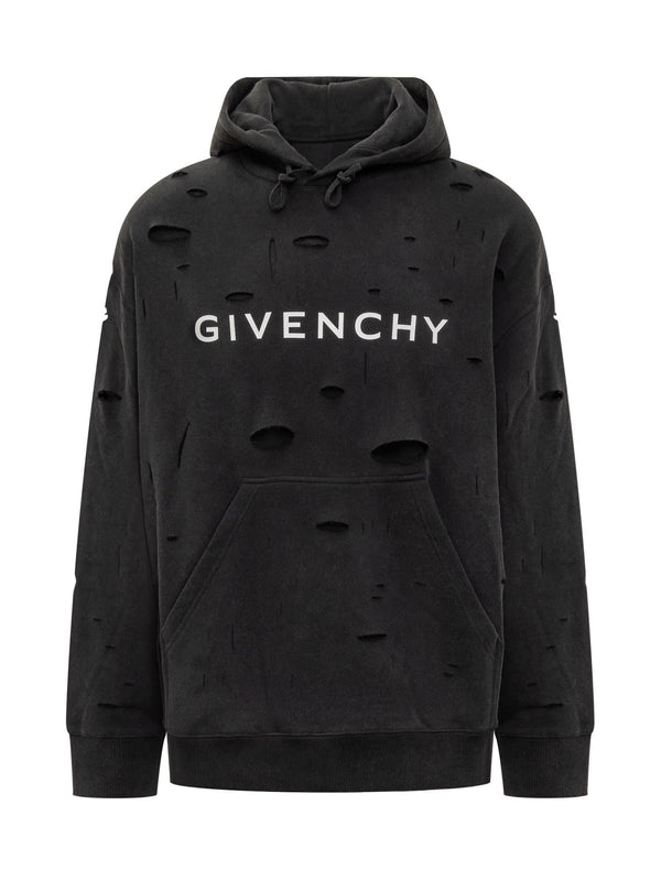 Givenchy Oversized Hole Hoodie - Men - Piano Luigi