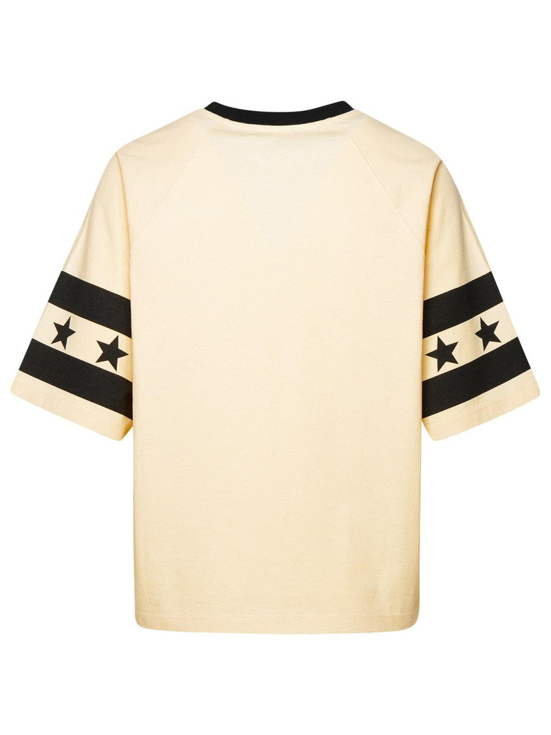 Balmain stars Beige Cotton T-shirt - Women - Piano Luigi