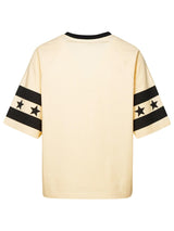 Balmain stars Beige Cotton T-shirt - Women - Piano Luigi