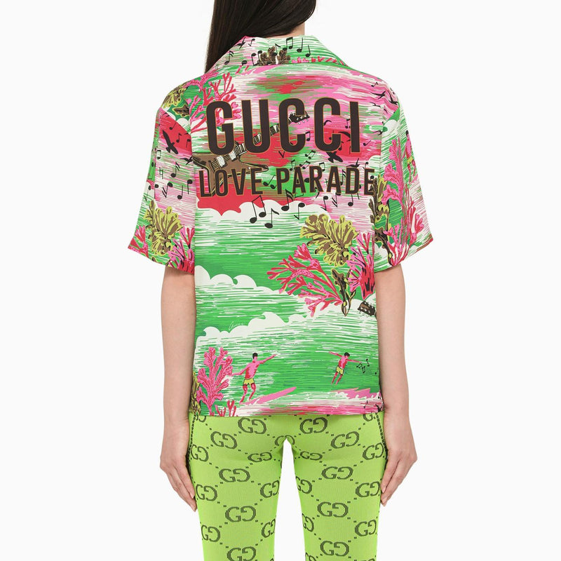 Gucci Love Parade Ocean Print Shirt - Women - Piano Luigi