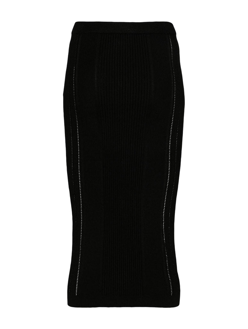 Balmain Hw 5 Btn See Through Knit Midi Skirt - Women - Piano Luigi