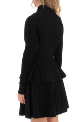 Balmain Ribbed Viscose Peplum Cardigan - Women - Piano Luigi