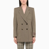 Gucci Brown Wool Double-breasted Jacket - Women - Piano Luigi