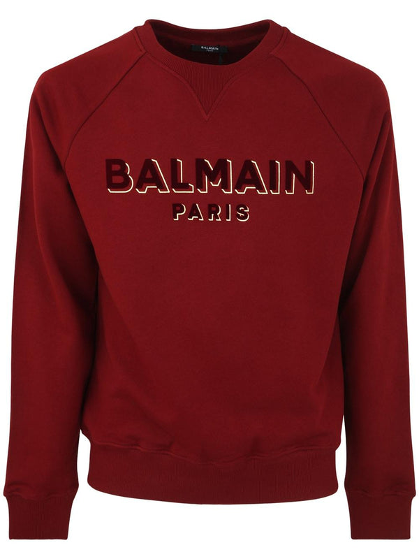 Balmain Flock And Foil Sweatshirt - Men - Piano Luigi