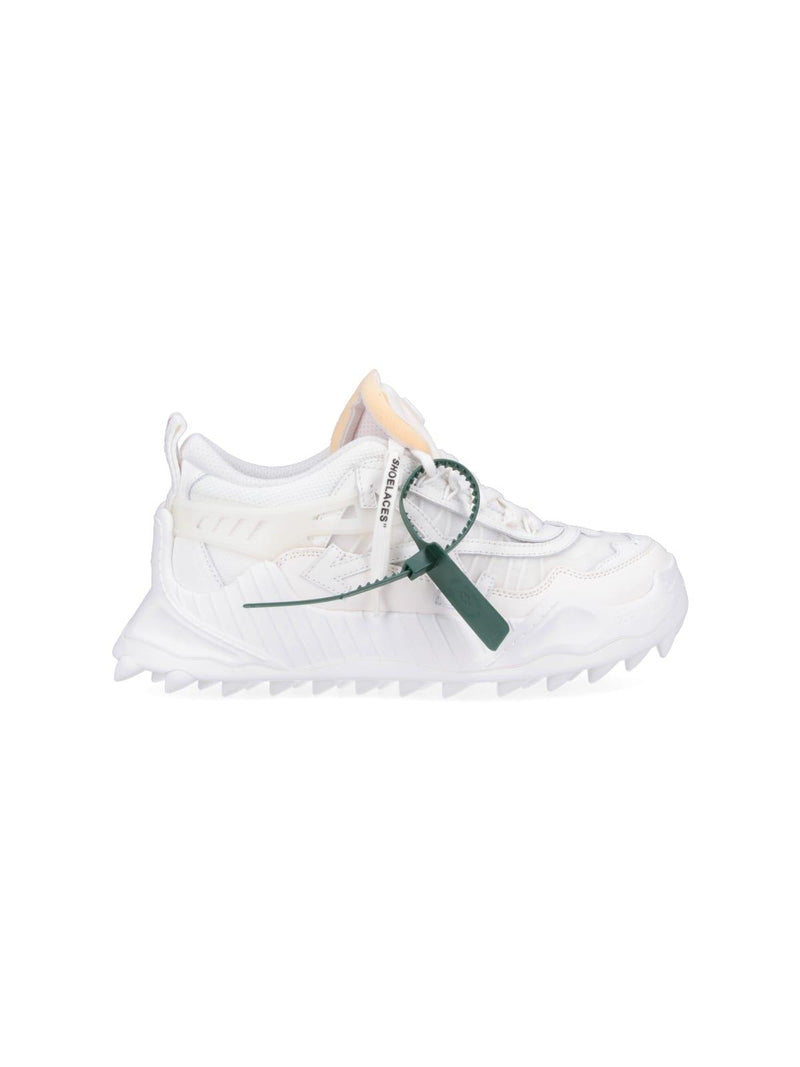 Off-White Odsy 1000 Sneakers In White Leather And Fabric Blend - Men - Piano Luigi