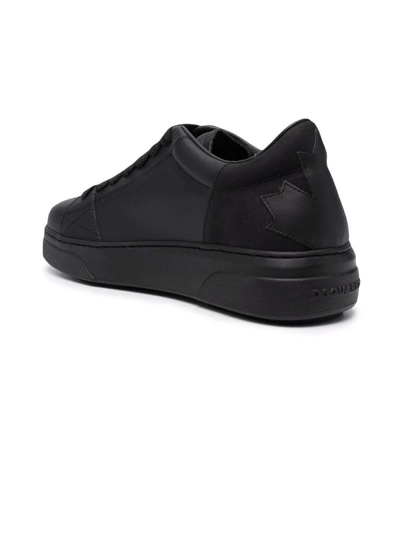 Dsquared2 Black Leather Sneakers - Men - Piano Luigi