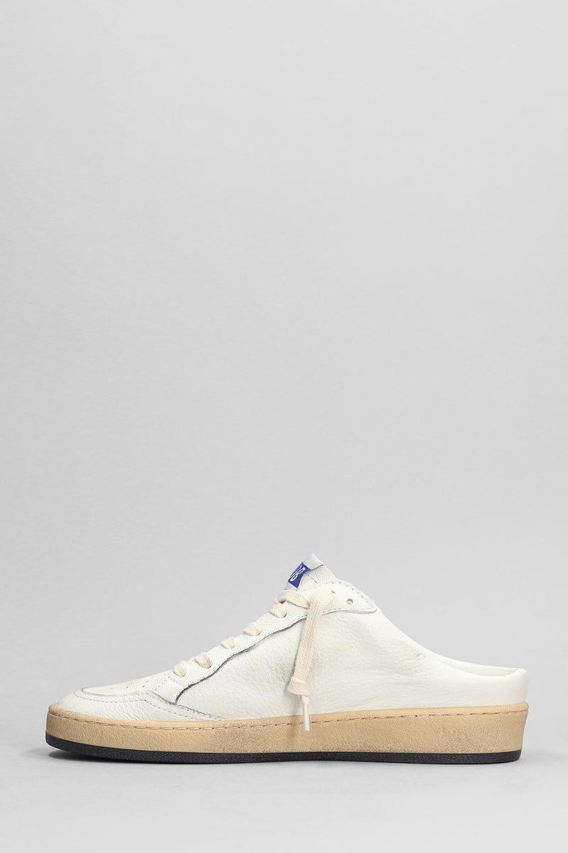 Golden Goose Ball Star Sneakers In White Leather - Women - Piano Luigi