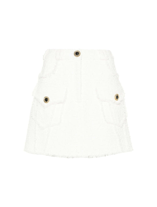 Balmain 2 Pkts Tweed Trapeze Mini Skirt - Women - Piano Luigi