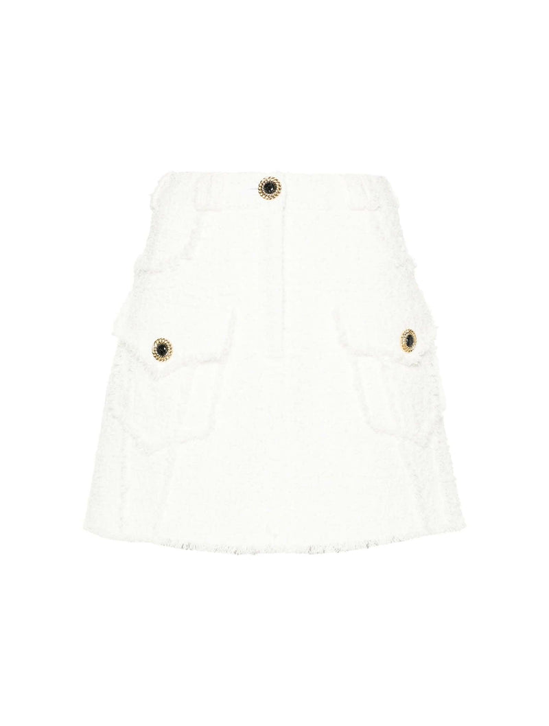 Balmain 2 Pkts Tweed Trapeze Mini Skirt - Women - Piano Luigi