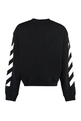 Off-White Cotton Crew-neck Sweatshirt - Men - Piano Luigi