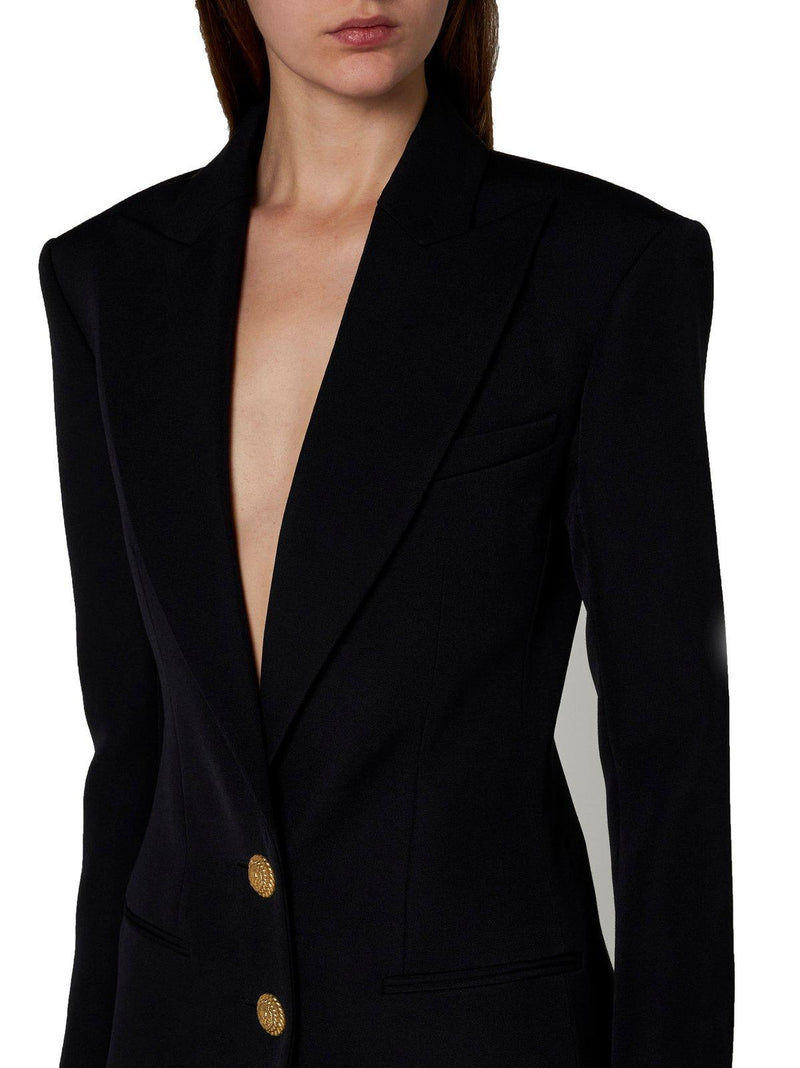 Balmain Single Breasted Sleeved Blazer - Women - Piano Luigi